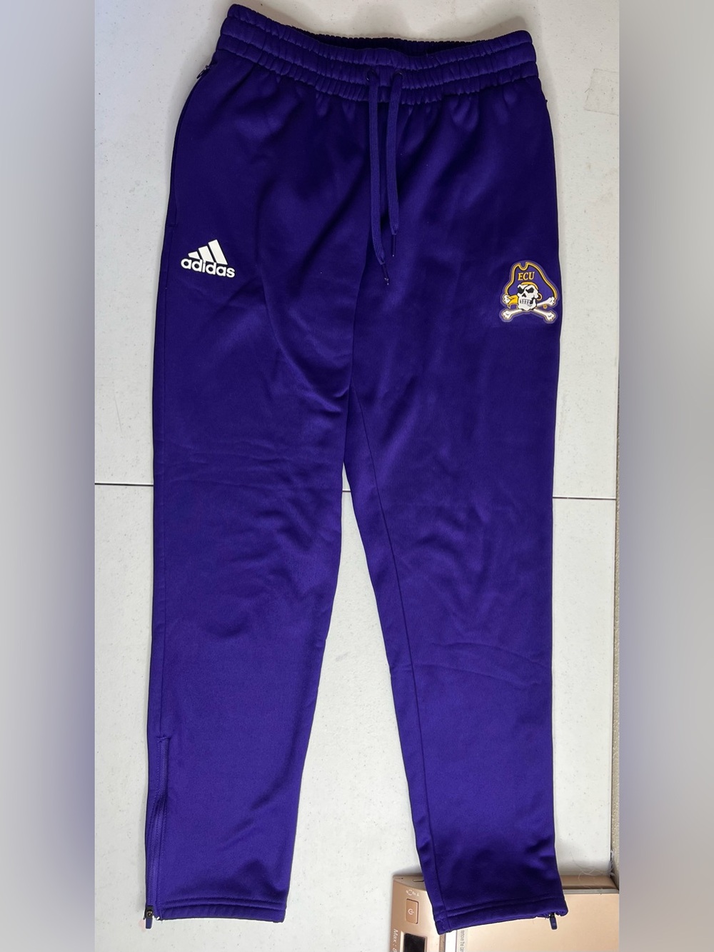 Adidas East Carolina Pirates ECU Training Pants Joggers Purple Small